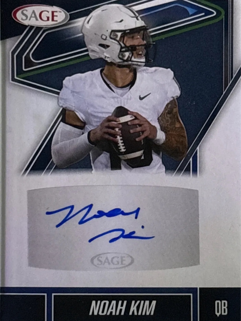 Sage Noah Kim Signed Autograph Football Trading Card